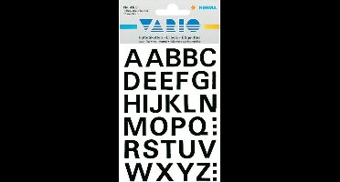 Letters 15mm A-Z weatherproof film black 1 sheet