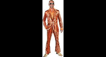 70's pak strepen bruin