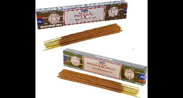 Satya Wierook cadeau set - 2x geurstokjes - Palo Santo en Citronella geur - Meditatie