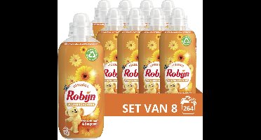 Robijn Classics Wasverzachter - Passiebloem & Bergamot - bevat 95% biologisch afbreekbare ingrediënten - 8 x 33 wasbeurten