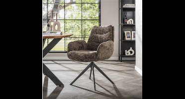 Armstoel lounge. VPE2 - Rich taupe - eetkamerstoelen set van 2