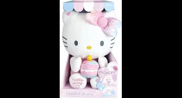 Hello Kitty Interactieve Pluche Verjaardag +/- 26 cm - JEMINI - Interactieve muziek, kaars en gelach.