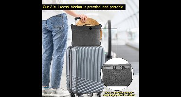 Goodivery ® Ultieme Comfortabele 2-in-1 Reisdeken met Kussensloop voor Elke Reissituatie