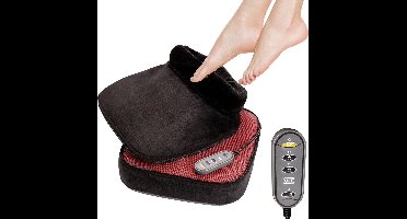 QLT Elektrisch Voetmassageapparaat met Shiatsu - 2-in-1 Massageapparaat met Warmtefunctie - Voetenzak - Voetenwarmer met Afstandsbediening - Zwart