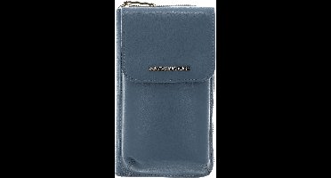 MANDARINA DUCK Leren Telefoontasje Luna Wallet Phone Holder Stormy Weather Blauwgrijs