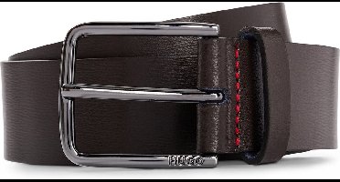 HUGO Leren Riem Gerik Sz35 Leather Belt W90 Dark Brown Donkerbruin