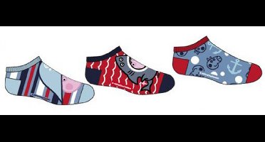 Peppa Pig Enkelsokken - Maat 23-26 - Kindersokken - 3 paar - Voor kinderen - Sea uitvoering