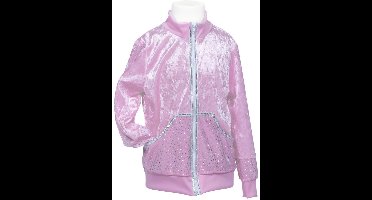 Wilbers & Wilbers - Cool In Pink Trainingsjas Meisje - Roze - Maat 128 - Carnavalskleding - Verkleedkleding