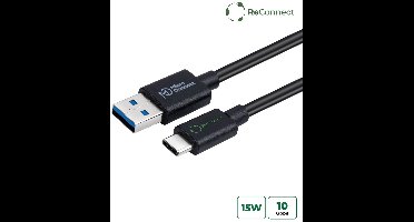 Microconnect ECO-USB3.2CA1 USB-kabel USB 3.2 Gen 2 (3.1 Gen 2) 1 m USB A USB C Zwart