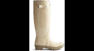 Hunter - Women's Original Tall Gloss Wellington Boots Gravel/Kettle - Maat 39