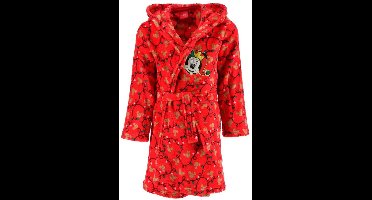 Disney Minnie Badjas - Kinderbadjas - Kerst ochtendjas - 8 jaar - Voor kinderen - Minnie Mouse - 128 cm - Rood