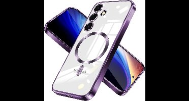 Hoesje Geschikt voor Samsung Galaxy A37 Hoesje Paars - Geschikt voor MagSafeTelefoonhoesje - soft siliconen Backcover