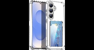 Ntech - Transparant hoesje met Pasjeshouder geschikt voor Samsung Galaxy S26 - Shock Proof Case – Kaarthouder