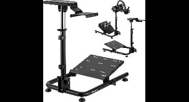 Huzaro Speed 2.0 Racestuurstandaard – Compatibel met Logitech, Fanatec & Thrustmaster – Verstelbaar, Opvouwbaar – Met Shifter Plaat – Zwart