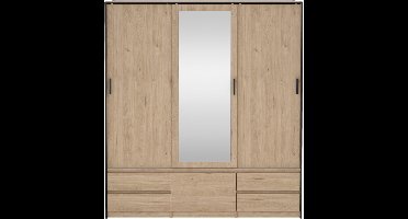 Giga Living Kledingkast Line - Naturel - 180x200x60cm