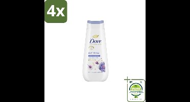 Dove – Douchecrème – Anti-Stress – 225 ml - Voordeelverpakking - 4 stuks - Douchecrème anti-stress - Ontspannende douchecrème