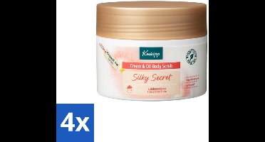 Kneipp – Body Scrub – Silky Secret Cream & Oil – 200 g - Voordeelverpakking - 4 stuks