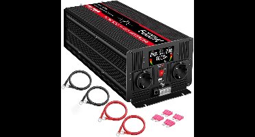 Omvormer – Spanningsomvormer – Stroomomvormer – Inverter – 6000W Continu Vermogen – Zuivere Sinusgolf Met Draadloze Afstandsbediening