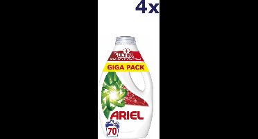 Ariel Vloeibaar Wasmiddel +Ultra Vlekverwijderaar 4x70 Wasbeurten - Voordeelverpakking