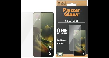 PanzerGlass Ultra-Wide Fit Anti-Bacterial Screenprotector incl. applicator voor de Motorola Edge 70