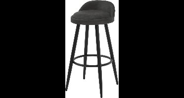 Barkruk Set van 2 - Stoel - Kleine stoel - Keukenstoel - 37,5 cm x 34 cm - Antraciet