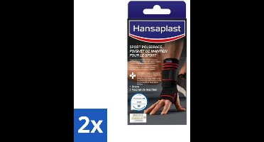 2 x Hansaplast - Performance Sport Pols Brace - Polssteun - Handbrace - One Size - Zwart - Polssteun - Polsbrace - Pijnverlichting - Carpaal-tunnelsyndroom - Polsinstabiliteit