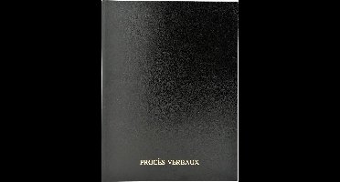 Exacompta Register 32x25cm - Verslag/ Notulen Algemene Vergadering - 200 blad - met tabs - Zwart - 72E