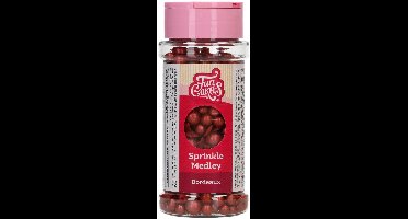 FunCakes Sprinkle Medley - Bordeaux - 60g - Eetbare Taartdecoratie