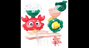 Badspeelgoed Voor Baby's Van 1-3 Jaar – Badspeelgoed in De Vorm Van Een Krab, Schimmelbestendig Badspeelgoed Met Zuignappen, Badspeelgoed Voor Kinderen, Interactief Speelgoed, Cadeau Voor Jongens En Meisjes – Rood