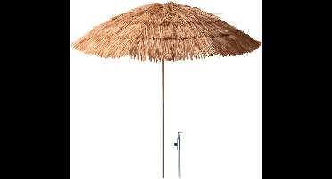 Pro Beach Strand Parasol Hawaii - D170 cm - lichtbruin - kantelbaar - incl grondpen / haringlbaar