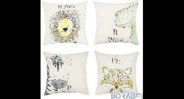 Decoratieve Kussenslopen - Beige - 45x45 cm - Linnen