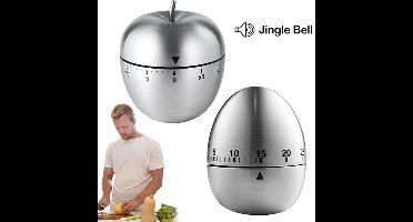 2 stuks keukentimers - Mechanische timer in fruit- en eivorm - Voor sauna's en hardgekookte eieren