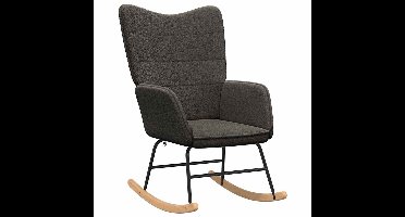 vidaXL - Schommelstoel - Donkergrijs - Sherpa - Stof