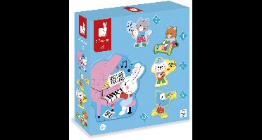 Janod - Puzzel - Muziek - 2, 4, 6, 8 en 10 stukjes