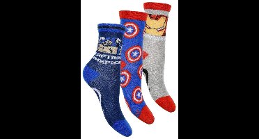 Marvel Avengers Sokken - Maat 31-34 - Kindersokken - Sokjes - 3 paar - Voor kinderen - Avengers uitvoering