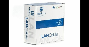 DANICOM CAT6A FTP 100 meter Buitenkabel op rol stug - PE (Fca)