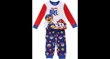 Paw Patrol Pyjama Jongens – Chase & Marshall – Blauw/Rood – Lange Mouw – Kinderen