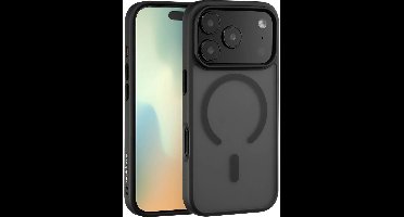 Renkforce RF-6830726 Backcover Apple iPhone 17 Pro Zwart, Transparant MagSafe compatible, Inductieve lading