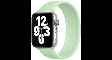 Apple Siliconen solobandje voor de Apple Watch | 44/45/46/49 mm - Maat 4 - Pistachio