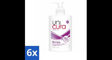 6 x Unicura - Vloeibare Handzeep - Anti Bacterieel - Balans - 250 ml - Antibacteriële Handzeep - Handzeep Met Antibacteriële Werking - Handzeep Voor Gevoelige Huid - Handzeep Met Hydratatie - Handzeep 95% Natuurlijk