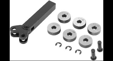 JHubers Goods - Stalen kartelgereedschap 0,5/1/2 mm - antiroest - Efficiënt draaibankgereedschap - Accessoires voor vervanging beschadigd kartelwiel - Gereedschapshouder met extra grip