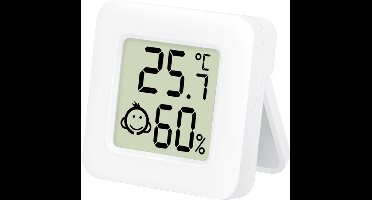 LOGILINK Professional Platte reisthermo-hygrometer (3 stuks), met emoji-weergave voor het comfortniveau, wit