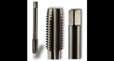 Machine tap M3x0.5mm voor doorlopende gaten, HSS staal