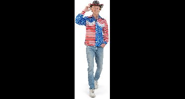 Shirt Amerika vlag heren