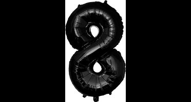 Foil Balloon 40 cm- no.8 Black