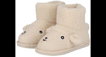 Apollo kindersloffen - schaap - wit - pantoffels - met antislip - voor kinderen - teddystof 31-32