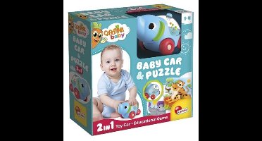 Lisciani - Olifant Auto en Puzzels voor Baby - Educatief Spel - Sensorische Ontwikkeling - Kleine Auto met Kralen - Van 1 tot 4 Jaar - Carotina Baby