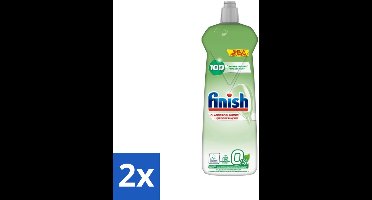 2 x Finish Eco - Glansspoelmiddel - 0% Schadelijke Ingrediënten - Tot 160 Afwasbeurten - 800ml - Glansmiddel - Vaatwasmiddel - Ecologisch Schoonmaakmiddel - Vaatwasser - Duurzaam
