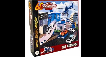 Majorette Creatix Politiebureau Speelset plaatst 2 Niveaus in Lanceerbanen