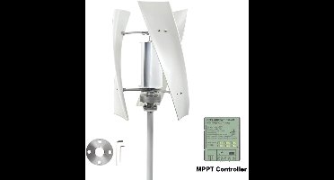 Windturbine – Windgenerator – Windmolen – Duurzame Energie – 3000W Vermogen – Aluminium Behuizing - Wit - 24V - Met MPPT-regelaar
